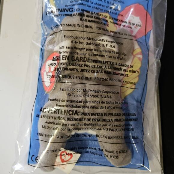 1998 McDonalds TY Teenie Beanie Babies Mel 7 New in Package - Picture 2 of 2